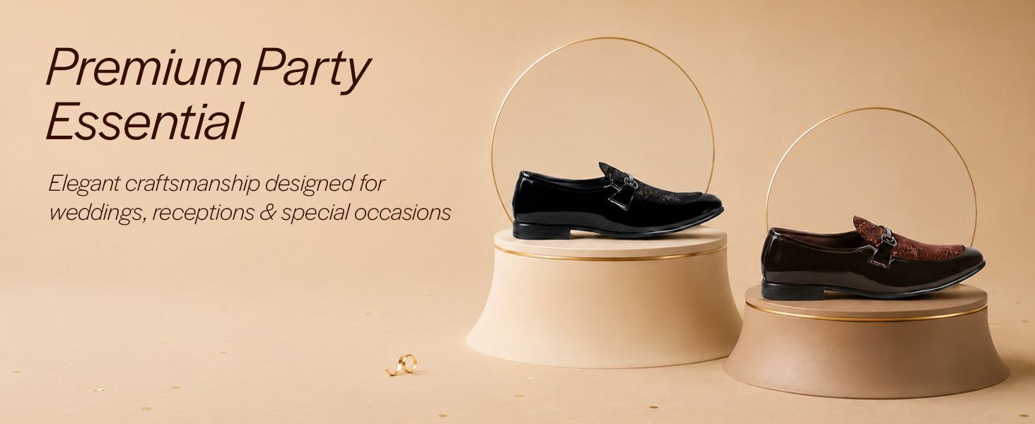 Men Brown Velvet Patent Leather Horsebit Buckle Ethnic Slip On Shoes|Party Shoe|Office Shoe|Anti Skid Sole
