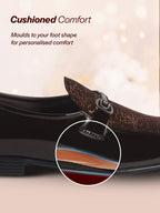 men brown velvet patent leather horsebit buckle ethnic slip on shoes|party shoe|office shoe|anti skid sole