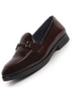 Men Tan Patent Leather Horsebit Buckle TPR welted Sole Ethnic Slip On Shoes|Party Shoe|Anti Skid Sole