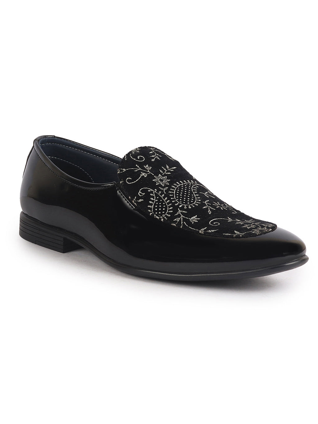 men black velvet patent leather floral print classic party slip on shoes|wedding shoes|lightweight shoes