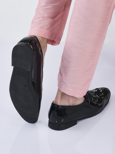 men black velvet patent leather floral print classic party slip on shoes|wedding shoes|lightweight shoes