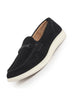 Men Black Suede Classic Ultra Light Comfort Horsebit Buckle Slip On Casual Loafer Shoes|Memory Cushion Insole|EVA Slip On Shoe