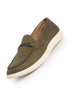 Men Olive Suede Classic Ultra Light Comfort Horsebit Buckle Slip On Casual Loafer Shoes|Memory Cushion Insole|EVA Slip On Shoe