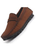 Men Laser Cut Suede Slip-On Shoe Driving Loafers Breathable Shoe with Memory Cushioned Insole All Day Long Comfortable
