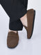 men laser cut suede slip-on shoe driving loafers breathable shoe with memory cushioned insole all day long comfortable
