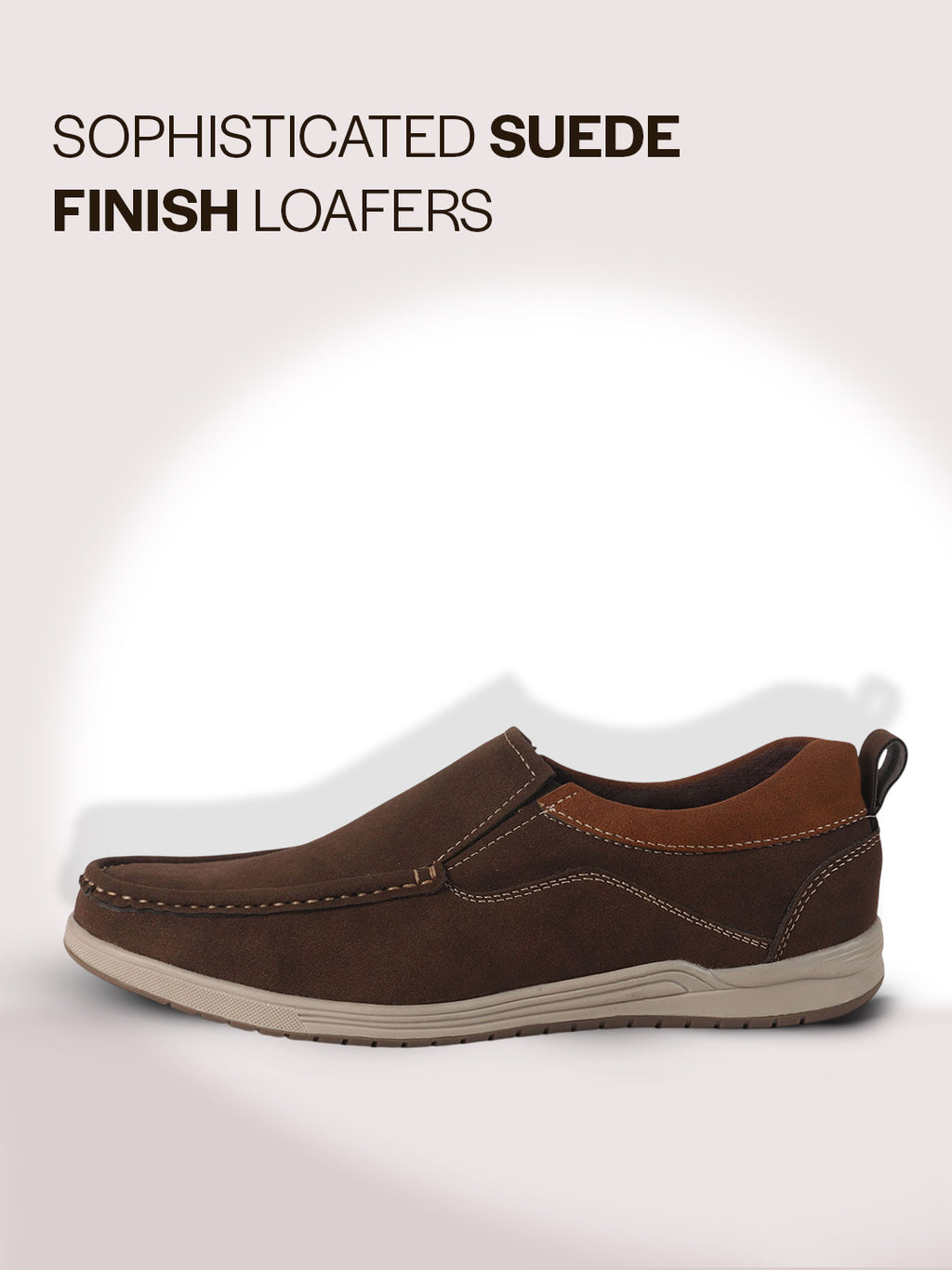 men suede loafers slip on