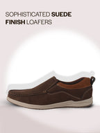 men suede loafers slip on