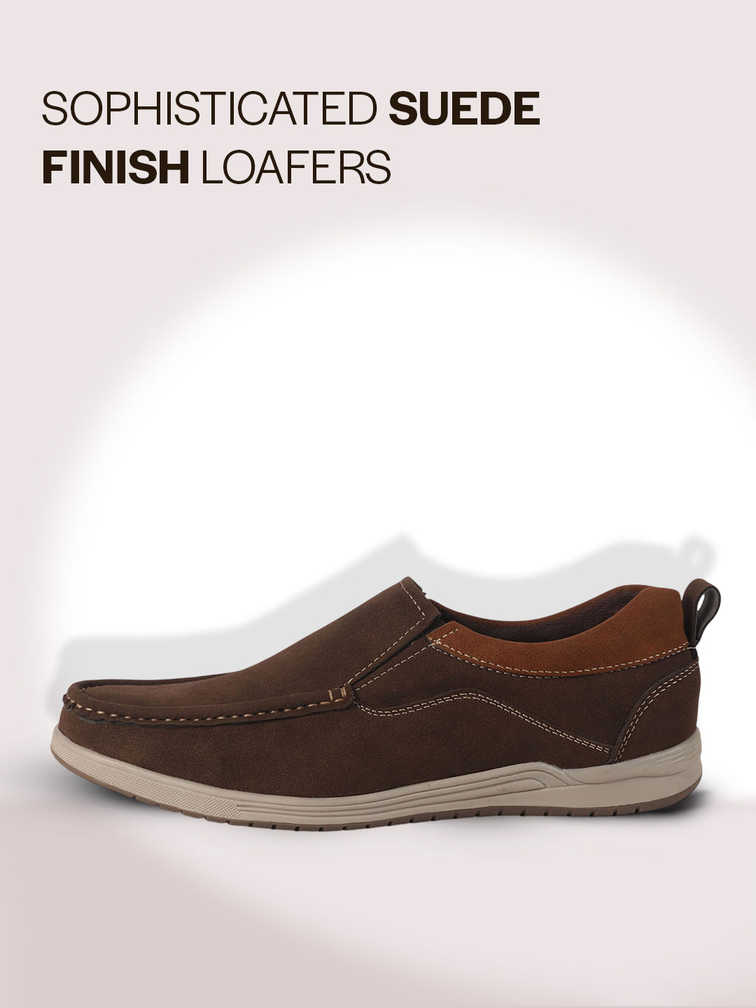 men suede loafers slip on