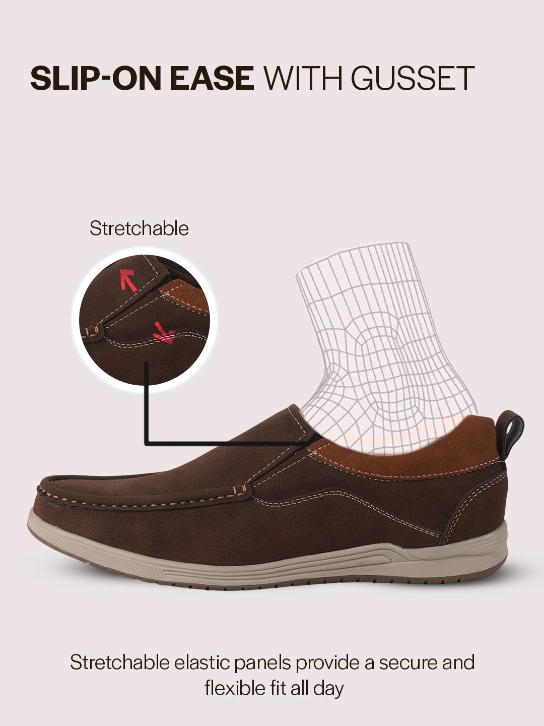 men suede loafers slip on