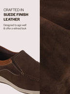 men suede loafers slip on