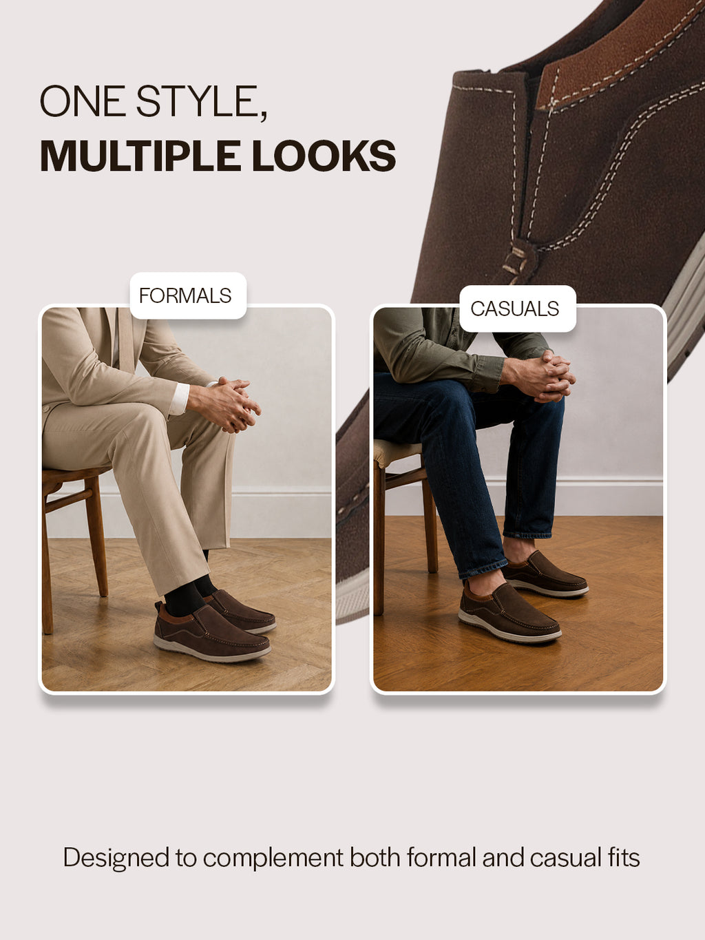 men suede loafers slip on