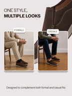 men suede loafers slip on