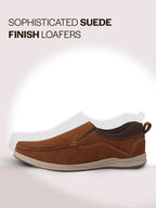 men suede loafers slip on