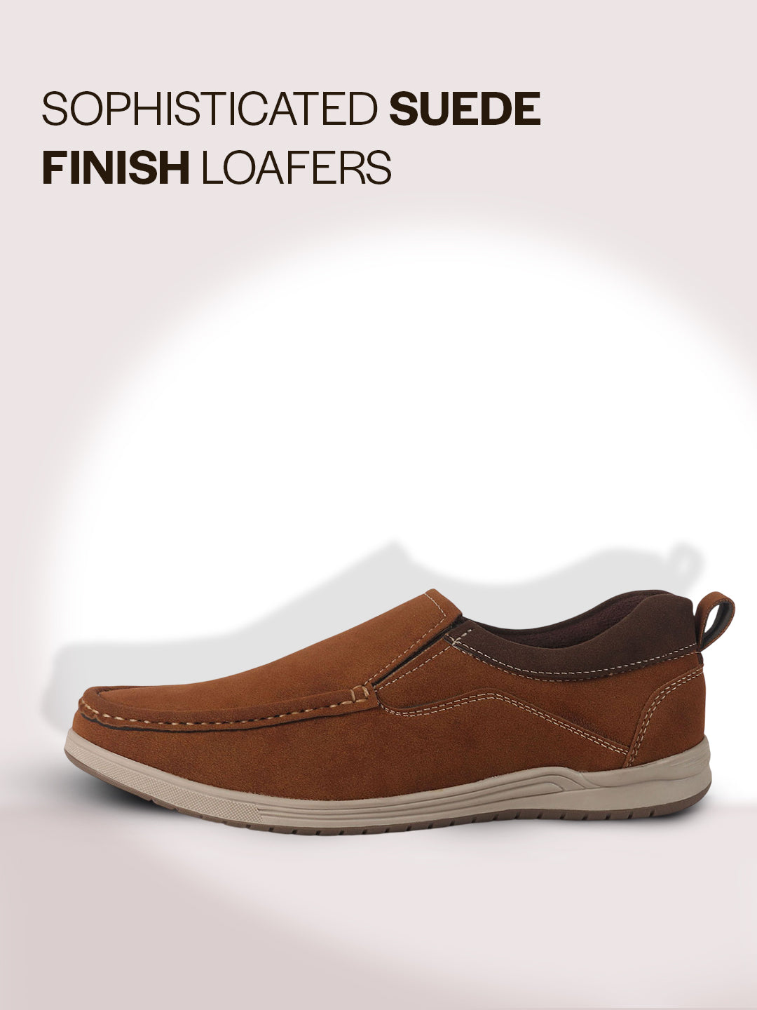 men suede loafers slip on