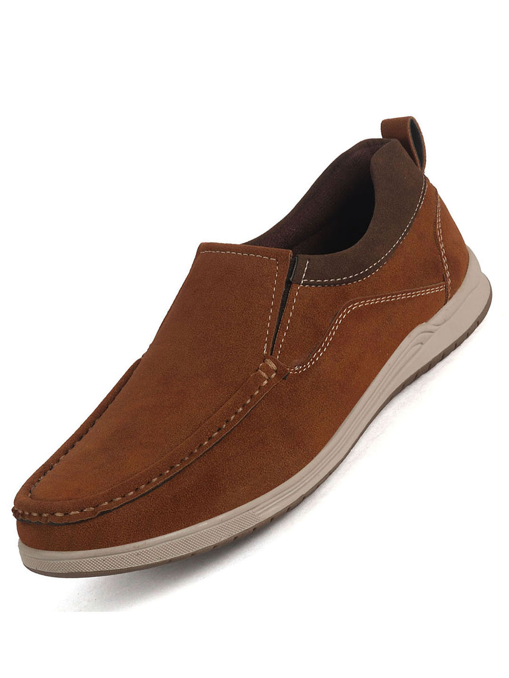 men suede loafers slip on