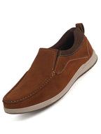 men suede loafers slip on