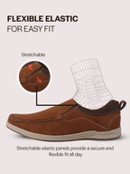men suede loafers slip on