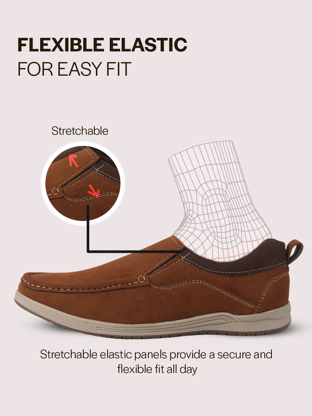 men suede loafers slip on