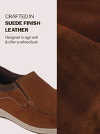 men suede loafers slip on
