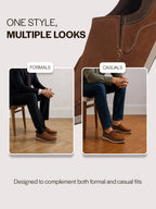 men suede loafers slip on