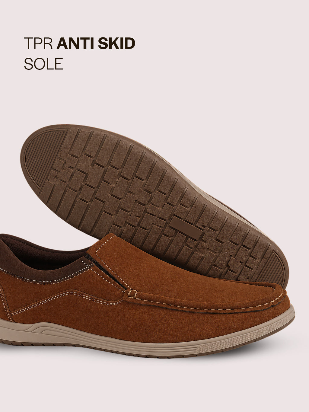 men suede loafers slip on