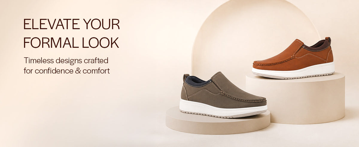 Men Olive Broad Feet Smart Slip-On Moc Toe Casual Loafer|All Day Comfort Padded Ankle Collar|Flexible Featherlite EVA Anti-Skid Sole|Office, Travel, Outdoor