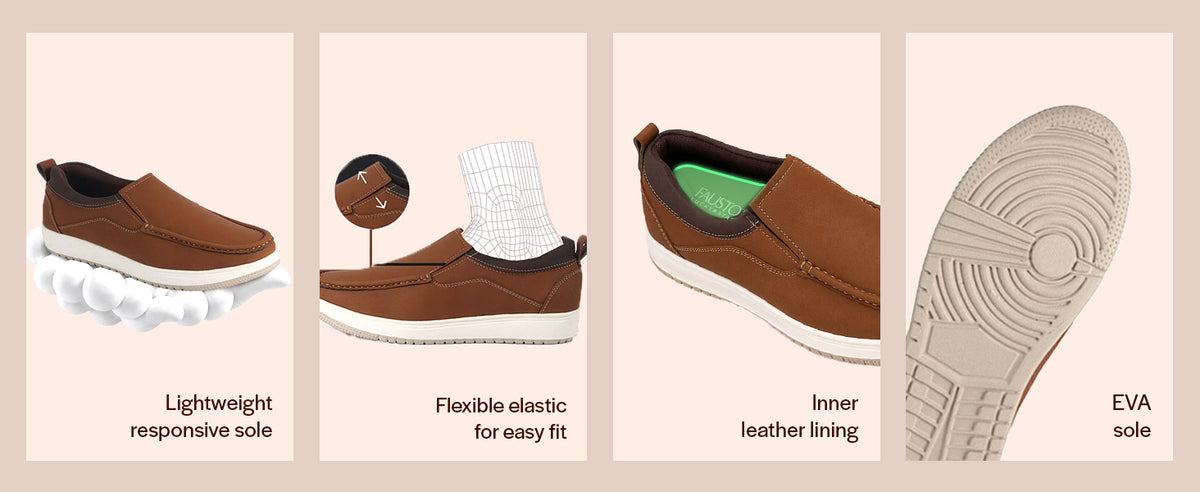 Men Olive Broad Feet Smart Slip-On Moc Toe Casual Loafer|All Day Comfort Padded Ankle Collar|Flexible Featherlite EVA Anti-Skid Sole|Office, Travel, Outdoor
