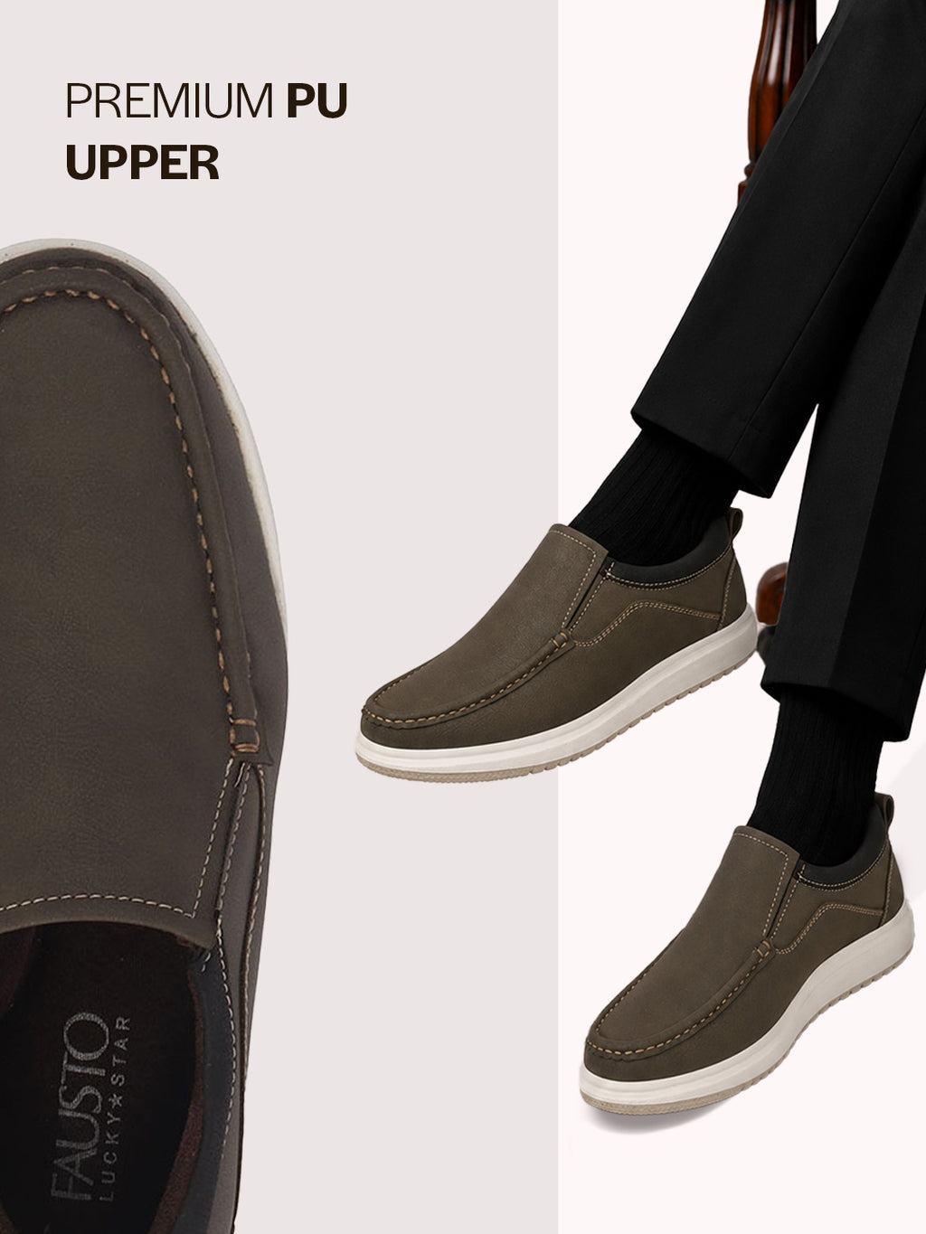 men leather slip on shoes