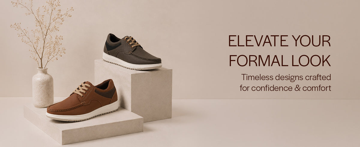 Men Olive Broad Feet Moc Toe Lace Up Sneakers with Cushioned Insole|Ultra-Lightweight Walking Shoes|Flexible Anti-Skid EVA Sole|Walking, Travel & Daily Wear