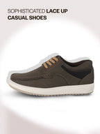 men leather casual shoes with laces