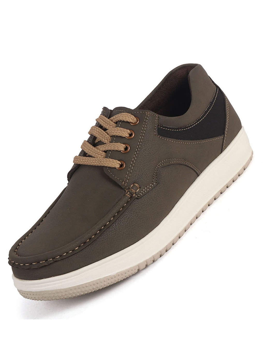 men leather casual shoes with laces