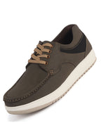 men leather casual shoes with laces