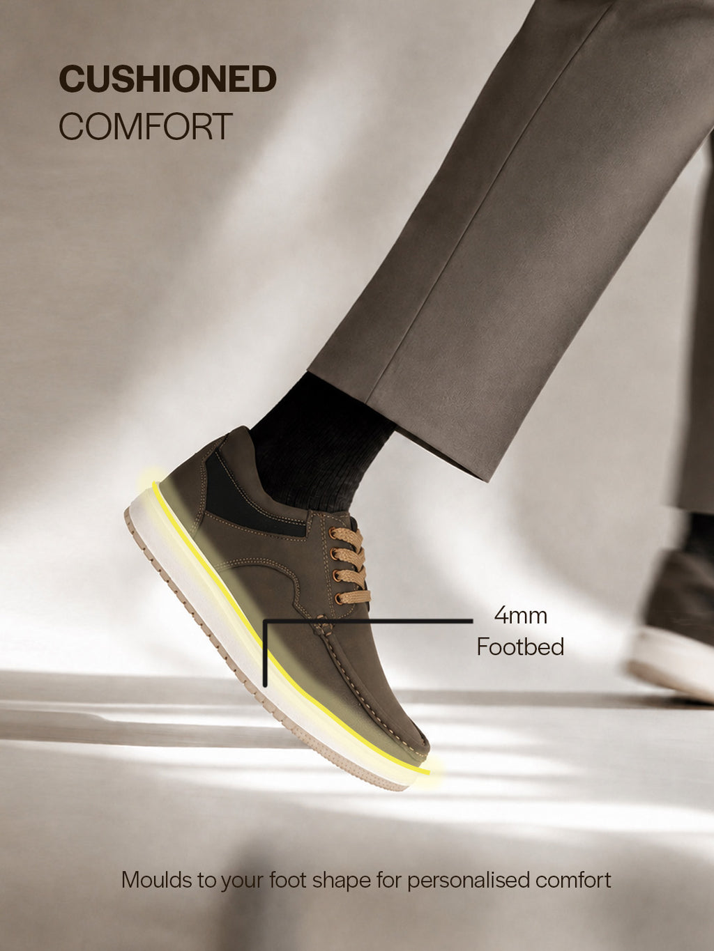 men leather casual shoes with laces