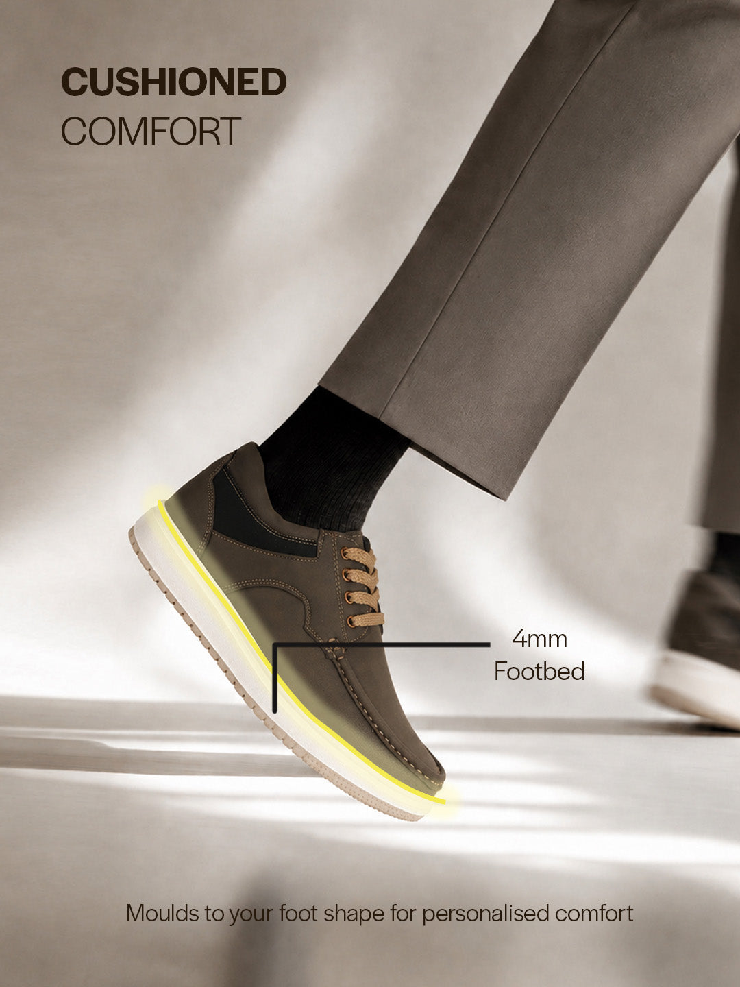 men leather casual shoes with laces