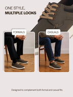 men leather casual shoes with laces