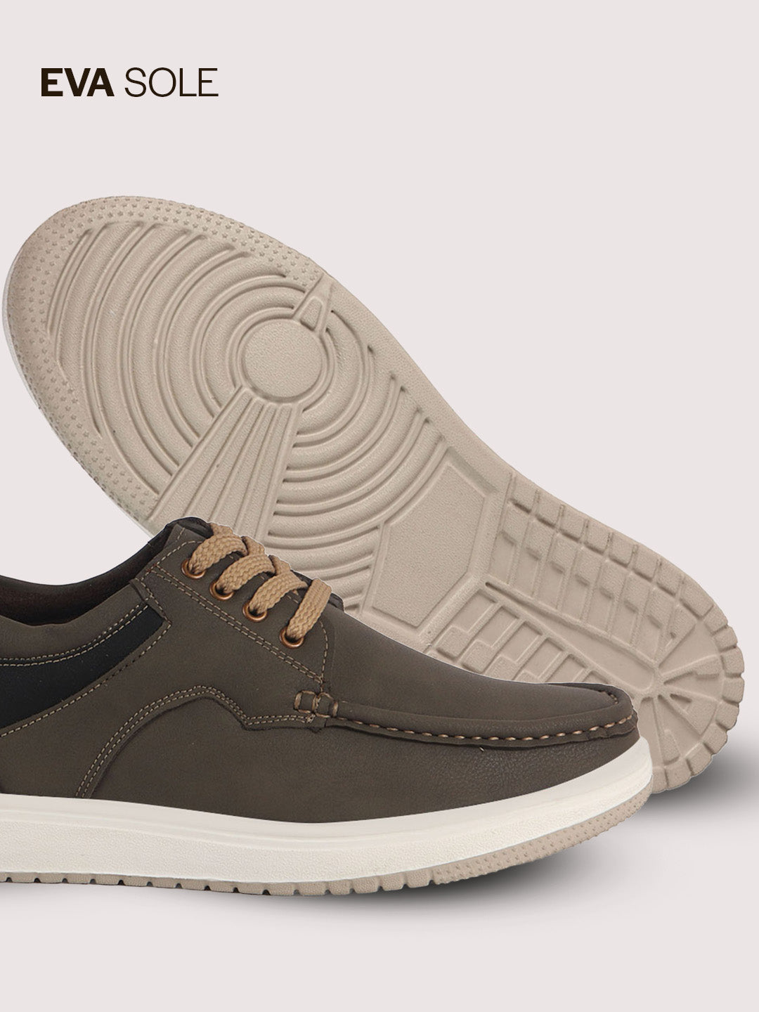 men leather casual shoes with laces