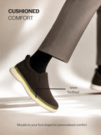 Men Brown Premium Breathable Slip-On Casual Walking Shoes|Soft Memory Cushioned Insole with All Day Comfort|Office, Casual and Outdoor Travel