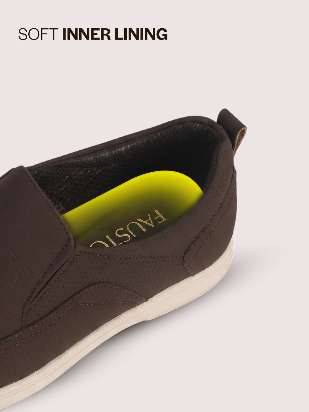 Men Brown Premium Breathable Slip-On Casual Walking Shoes|Soft Memory Cushioned Insole with All Day Comfort|Office, Casual and Outdoor Travel