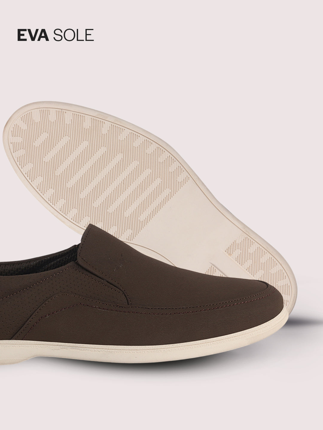 Men Brown Premium Breathable Slip-On Casual Walking Shoes|Soft Memory Cushioned Insole with All Day Comfort|Office, Casual and Outdoor Travel
