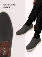 men olive green slip on shoes