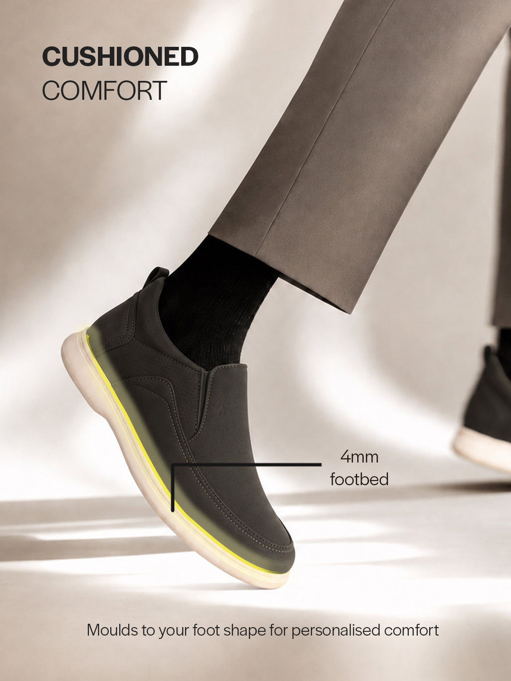 men olive green slip on shoes