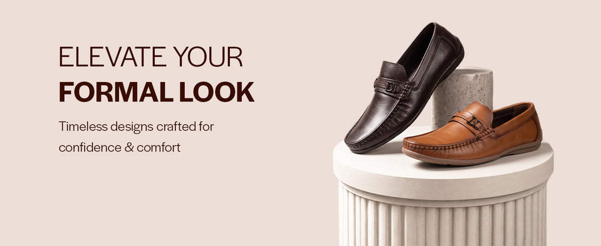 Men Tan Genuine Leather Moc Toe Metallic Buckle Strap Driving Loafers|Soft Leather Lining Shoes for Long Day Comfort|Perfect for Office Formal, Events, Travel