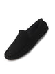 Men Black Perforated Breathable Stitched Moc Toe Loafer and Moccasins|Cushioned Insole Driving Casual Shoe with Flexible Comfort Sole|Slip On Shoes for Evening Parties & Dinners