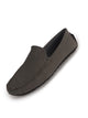 Men Grey Perforated Breathable Stitched Moc Toe Loafer and Moccasins|Cushioned Insole Driving Casual Shoe with Flexible Comfort Sole|Slip On Shoes for Evening Parties & Dinners
