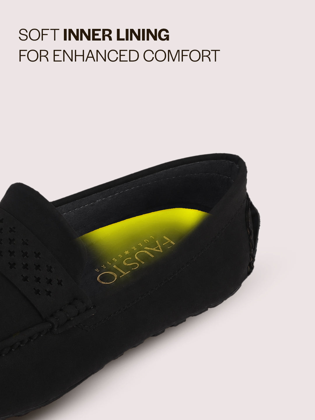 Men Black Casual Classic Moc Toe Loafer and Moccasin|Memory Cushioned Insole Driving Shoe with Anti Skid Sole|Party Slip On Shoes, Casual Evening Events