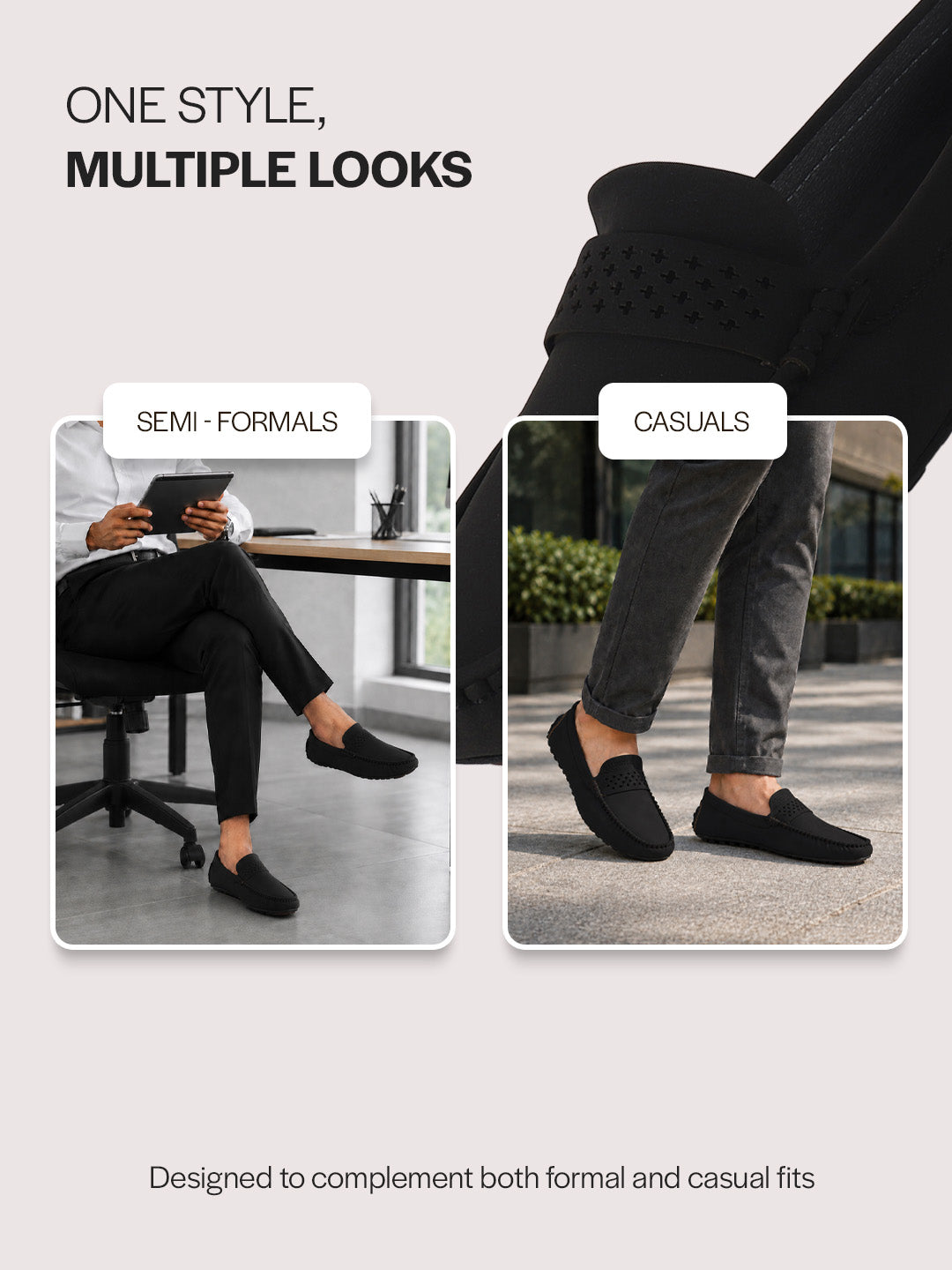 Men Black Casual Classic Moc Toe Loafer and Moccasin|Memory Cushioned Insole Driving Shoe with Anti Skid Sole|Party Slip On Shoes, Casual Evening Events