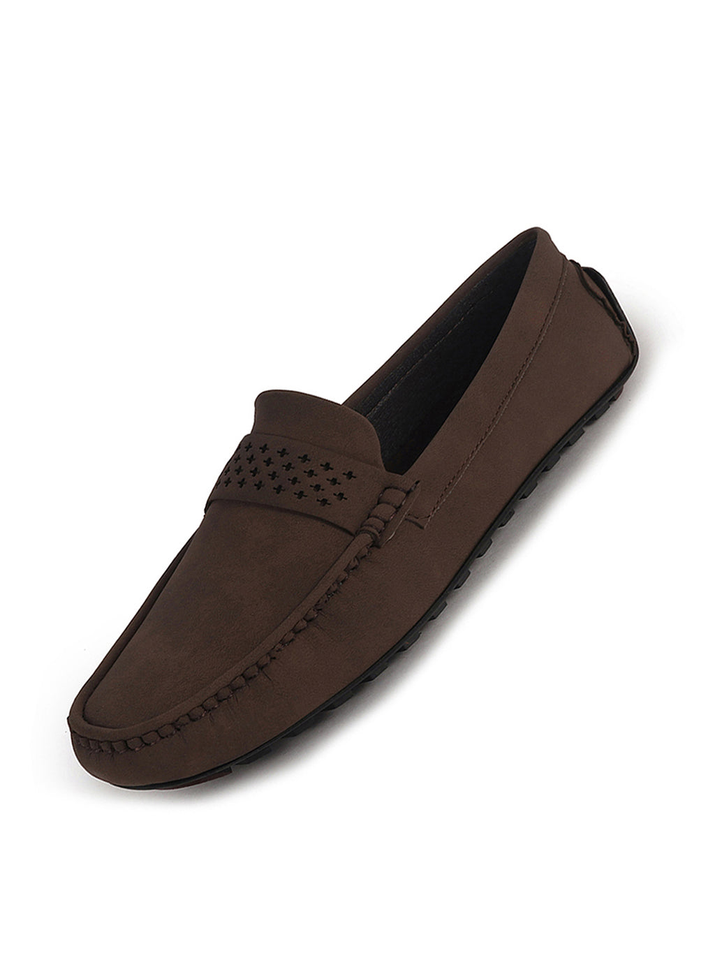 laser cut saddle loafers