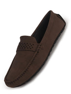 laser cut saddle loafers
