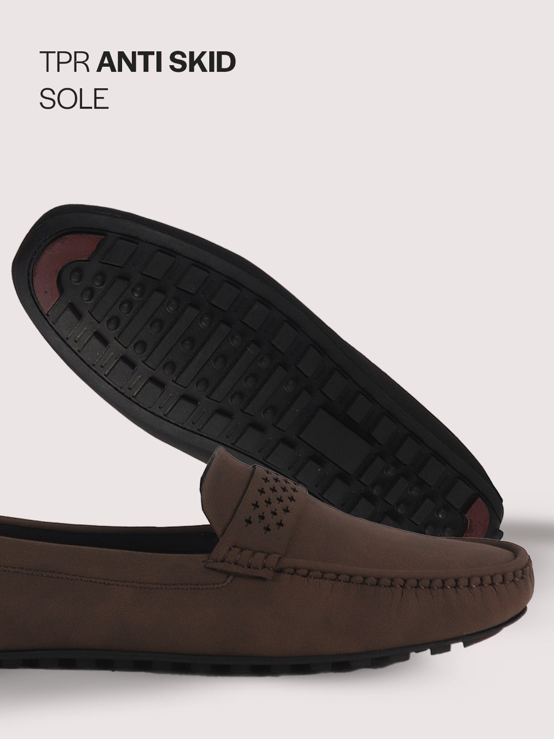 Men Brown Casual Classic Moc Toe Loafer and Moccasin|Memory Cushioned Insole Driving Shoe with Anti Skid Sole|Party Slip On Shoes, Casual Evening Events