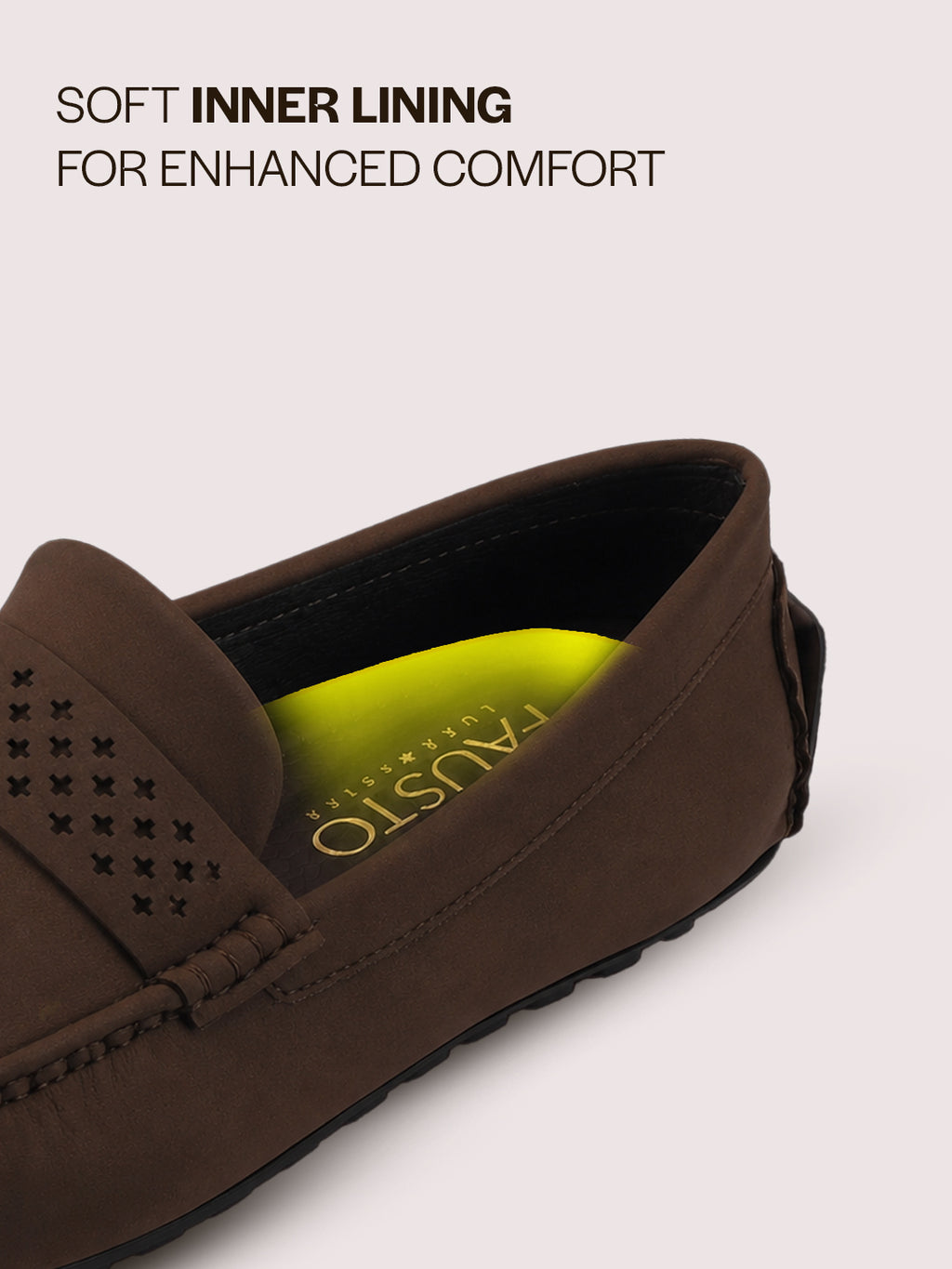 Men Brown Casual Classic Moc Toe Loafer and Moccasin|Memory Cushioned Insole Driving Shoe with Anti Skid Sole|Party Slip On Shoes, Casual Evening Events